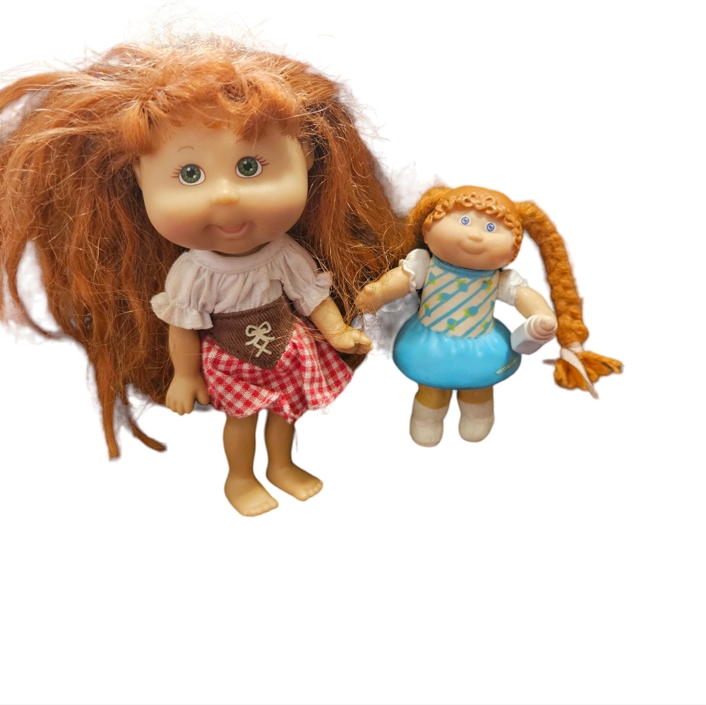 Cabbage Patch Lot Of 2(2006) Play Along & 3" CPK Doll Vintage